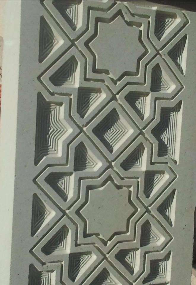 Yıldız motifli taş panel